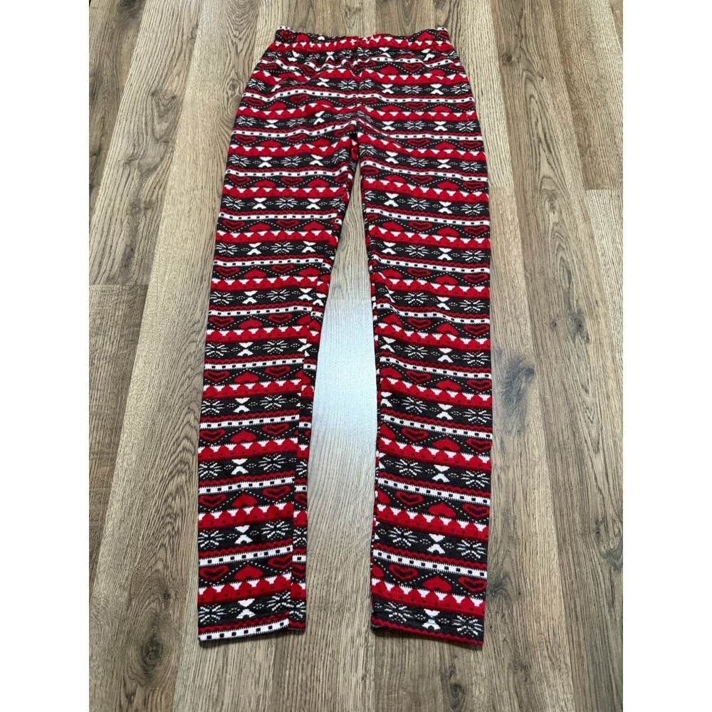 Icon Apparel Pants, Women's Size Small? Black Red White, Allover Print, Leggings